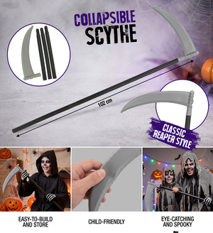 Falce Abbatibile 102 CM Accessorio Travestimento Halloween Carnevale Cosplay - 12045