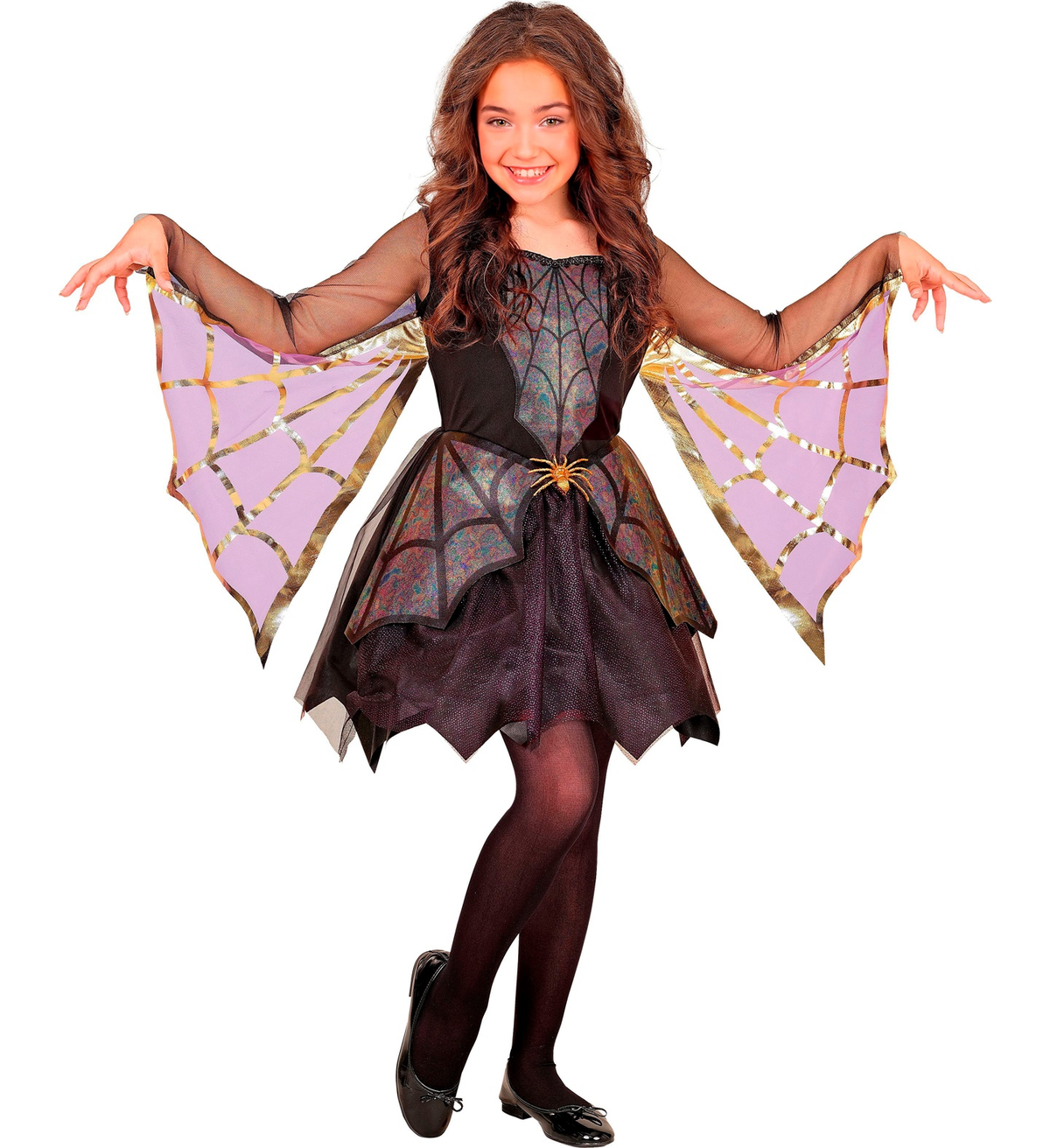 Costume Spider Girl Abito con Ali Travestimento Halloween Carnevale Cosplay - 1369