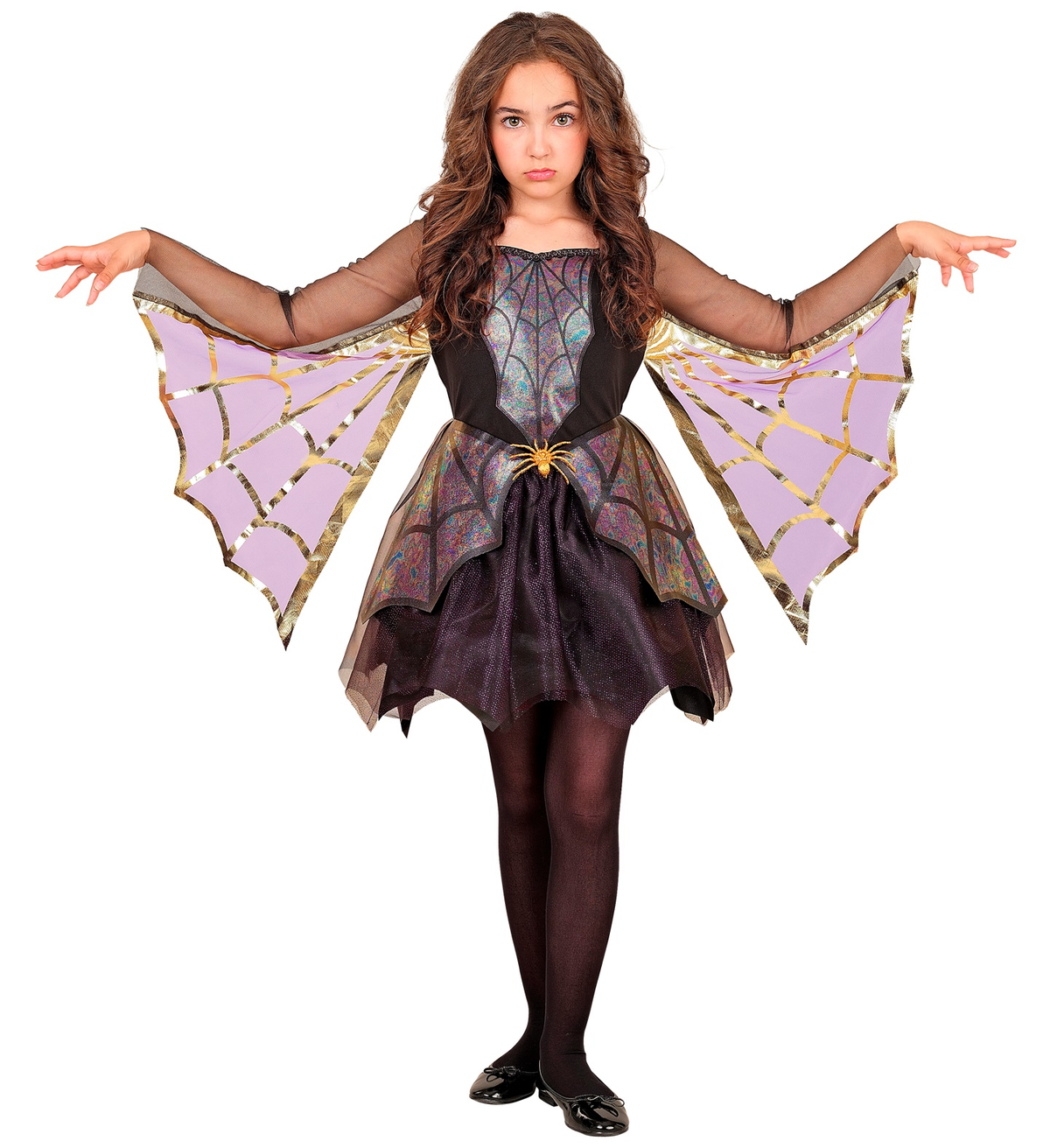 Costume Spider Girl Abito con Ali Travestimento Halloween Carnevale Cosplay - 1369