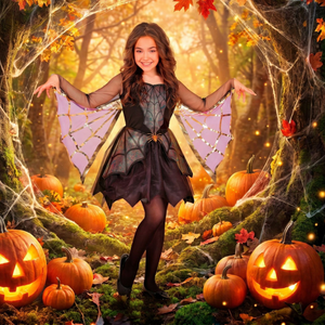 Costume Spider Girl Abito con Ali Travestimento Halloween Carnevale Cosplay - 1369