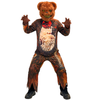 Costume Orso Zombie Tuta e Maschera Travestimento Halloween Carnevale Cosplay- 2197