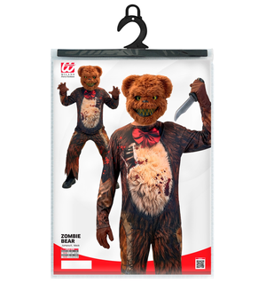 Costume Orso Zombie Tuta e Maschera Travestimento Halloween Carnevale Cosplay- 2197