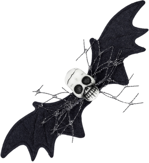 Fermacapelli Teschio Pipistrello Accessori per Travestimento Carnevale Halloween - 65013