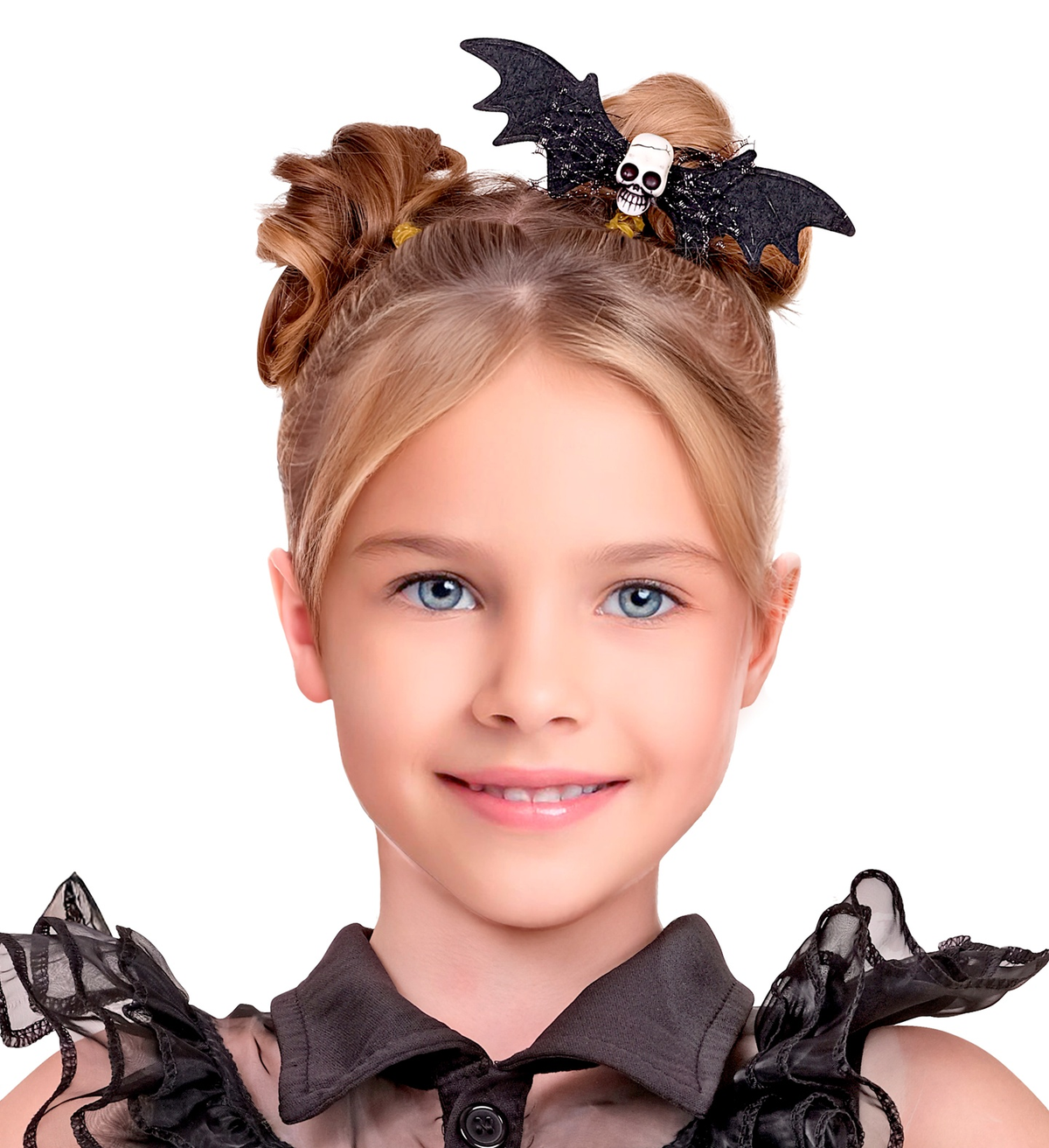 Fermacapelli Teschio Pipistrello Accessori per Travestimento Carnevale Halloween - 65013