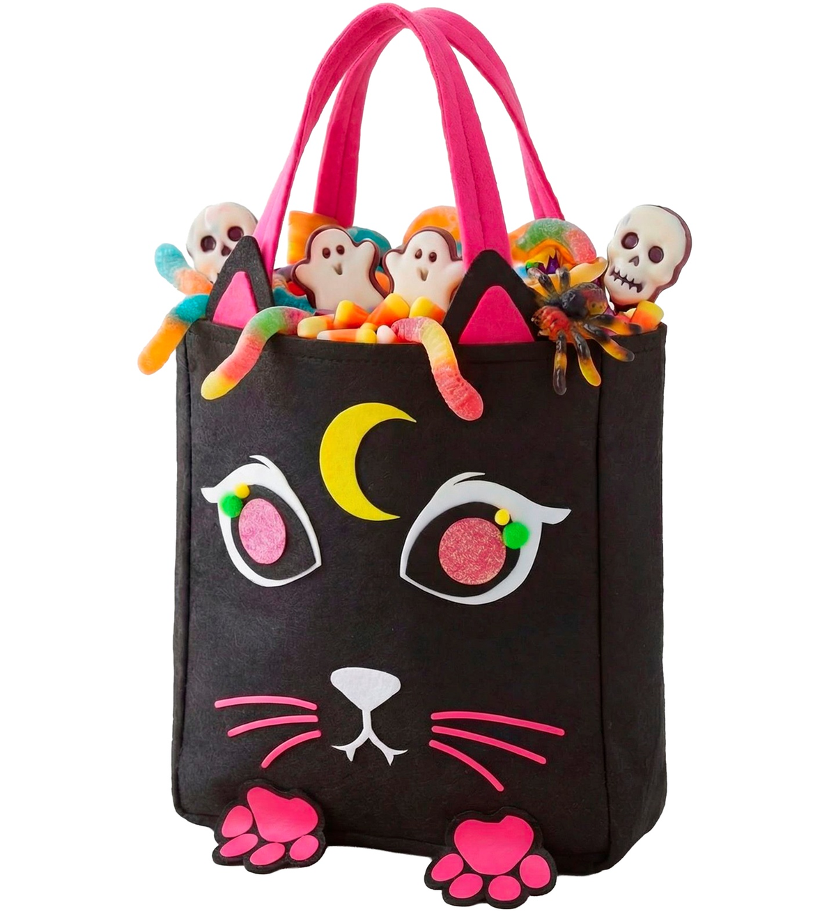 Cestino Dolcetto O Scherzetto Gatto Borsetta Accessorio Travestimento Halloween - 86875