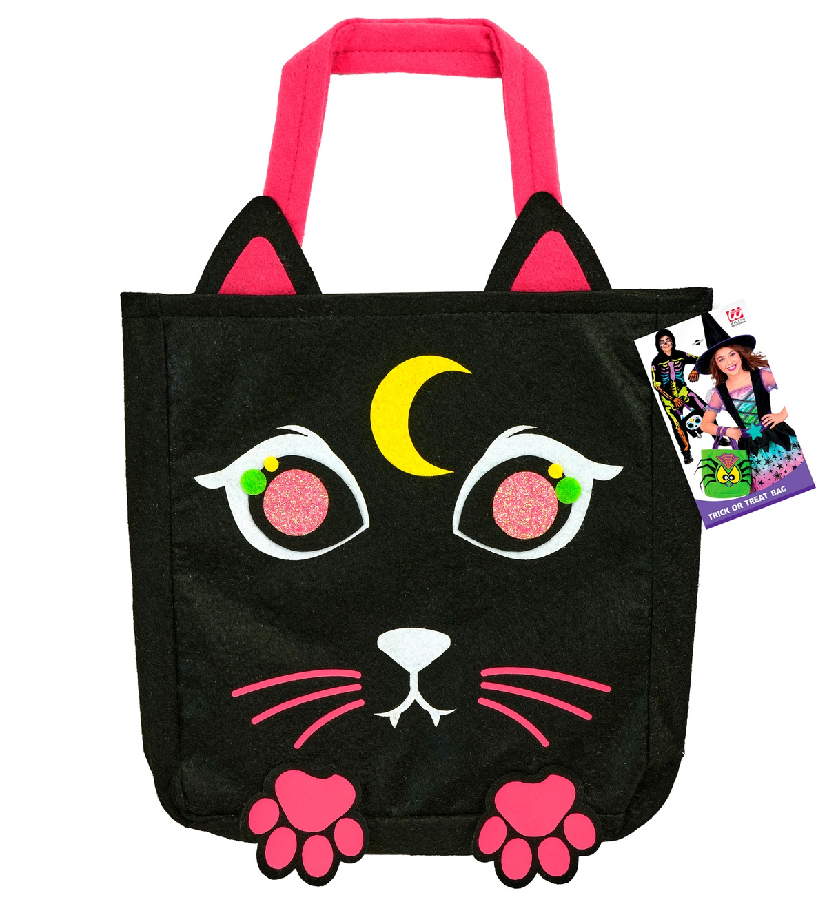 Cestino Dolcetto O Scherzetto Gatto Borsetta Accessorio Travestimento Halloween - 86875