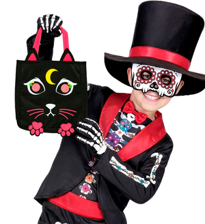 Cestino Dolcetto O Scherzetto Gatto Borsetta Accessorio Travestimento Halloween - 86875
