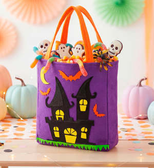 Cestino Dolcetto O Scherzetto Casa Spiritata Borsetta Accessorio Travestimento Halloween - 86876