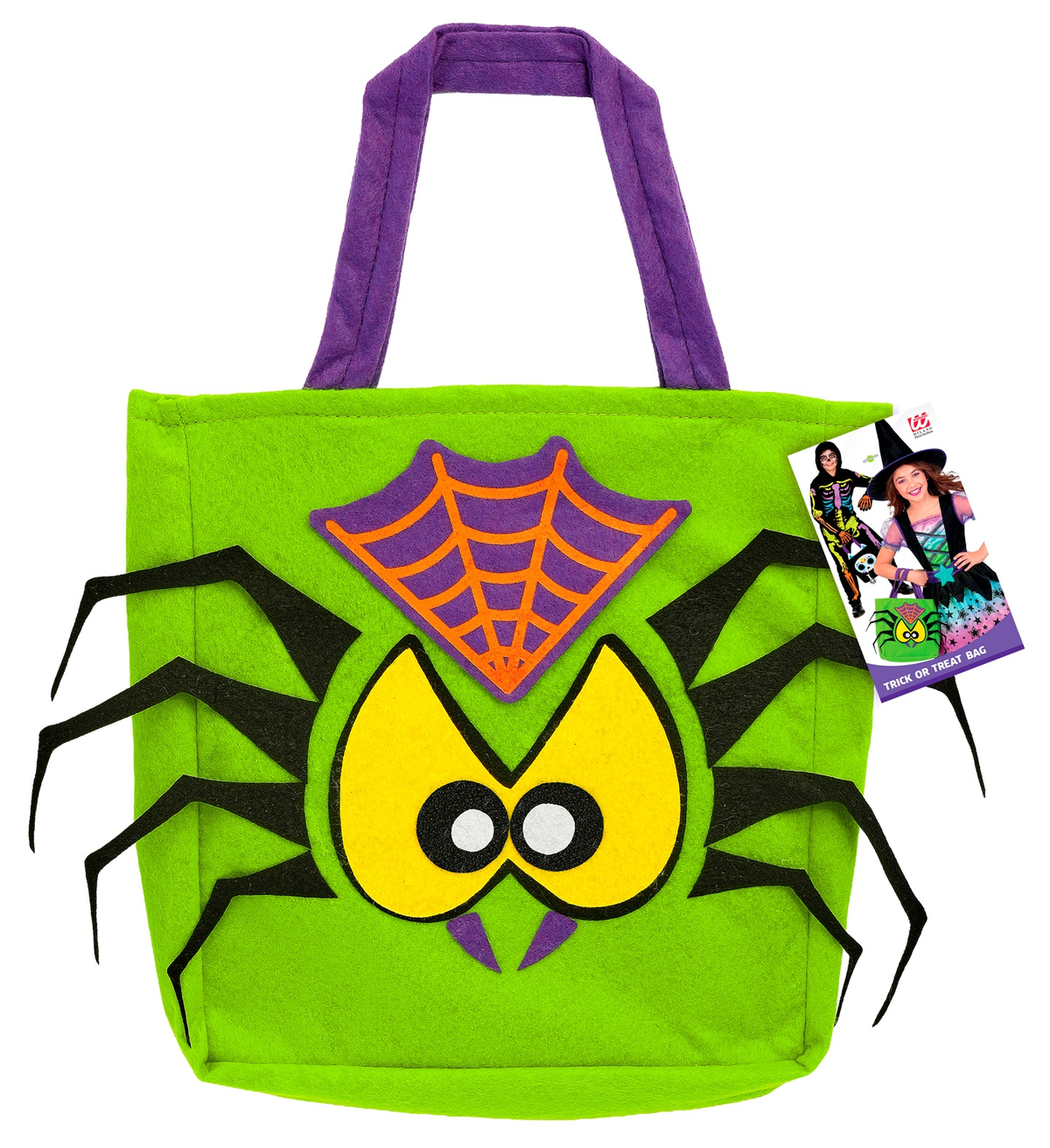 Cestino Dolcetto O Scherzetto Ragno Borsetta Accessorio Travestimento Halloween - 86877