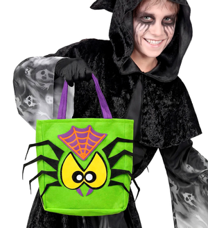 Cestino Dolcetto O Scherzetto Ragno Borsetta Accessorio Travestimento Halloween - 86877