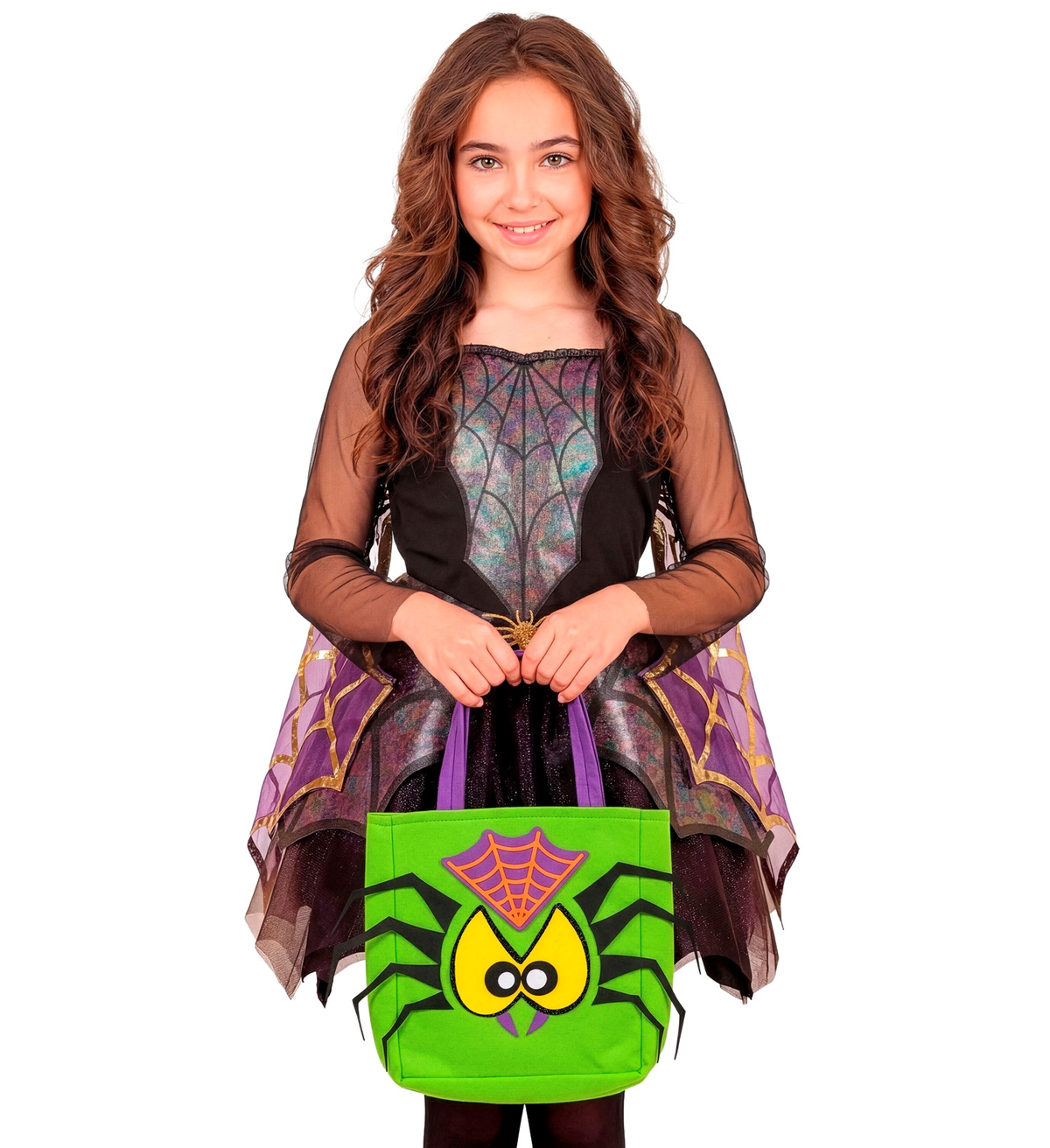 Cestino Dolcetto O Scherzetto Ragno Borsetta Accessorio Travestimento Halloween - 86877