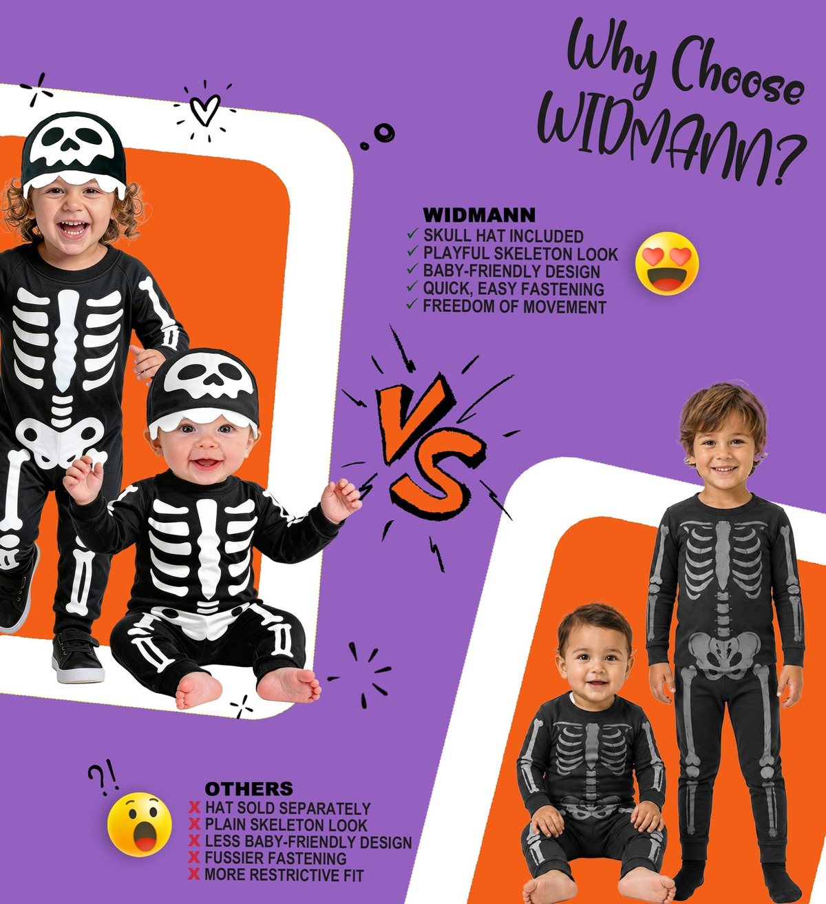 Costume Scheletro Tuta e Copricapo Travestimento Halloween Carnevale Cosplay - 9334