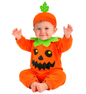 Costume Zucca Tuta e Copricapo Travestimento Halloween Carnevale Cosplay - 9335