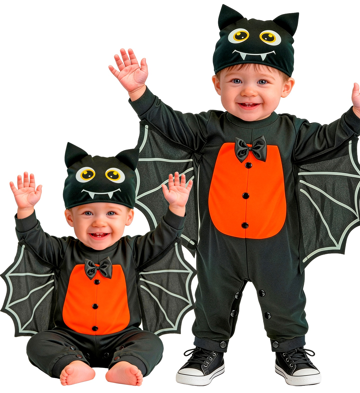 Costume Pipistrello Tuta e Copricapo Travestimento Halloween Carnevale Cosplay - 9336