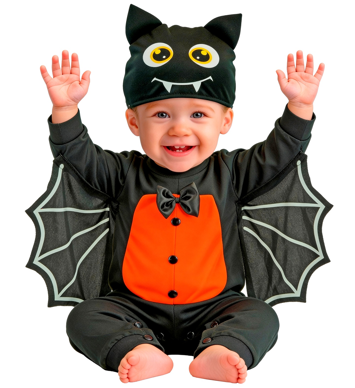 Costume Pipistrello Tuta e Copricapo Travestimento Halloween Carnevale Cosplay - 9336