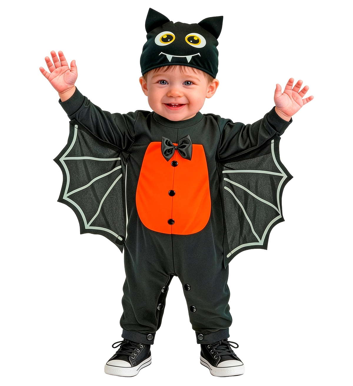 Costume Pipistrello Tuta e Copricapo Travestimento Halloween Carnevale Cosplay - 9336