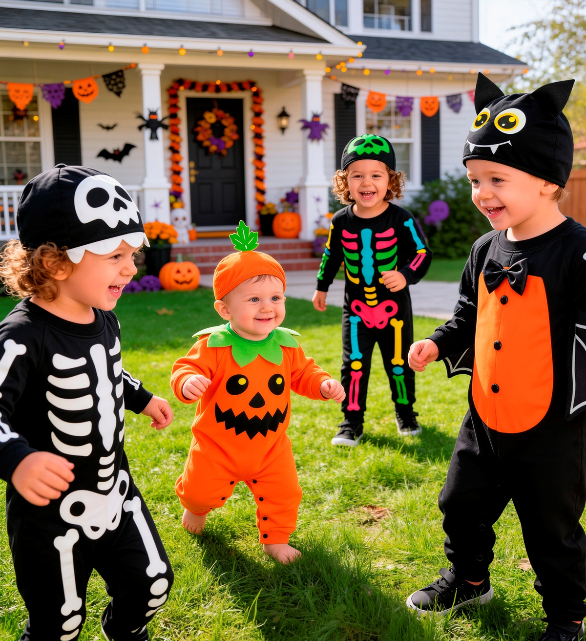 Costume Pipistrello Tuta e Copricapo Travestimento Halloween Carnevale Cosplay - 9336