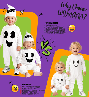Costume Fantasma Tuta e Copricapo Travestimento Halloween Carnevale Cosplay - 9361