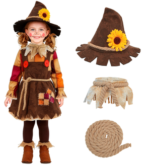 Costume Spaventapasseri Vestito e Cappello Travestimento Halloween Carnevale Cosplay - 9728