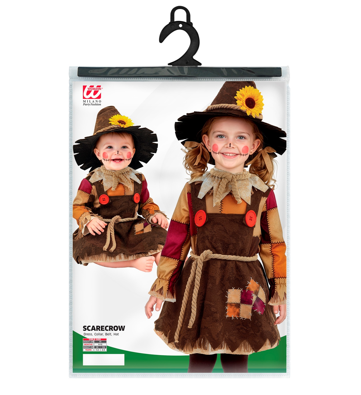 Costume Spaventapasseri Vestito e Cappello Travestimento Halloween Carnevale Cosplay - 9728
