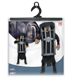 Costume Uomo Ingabbiato Tunica con Cappuccio Travestimento Halloween Carnevale Cosplay - 01182