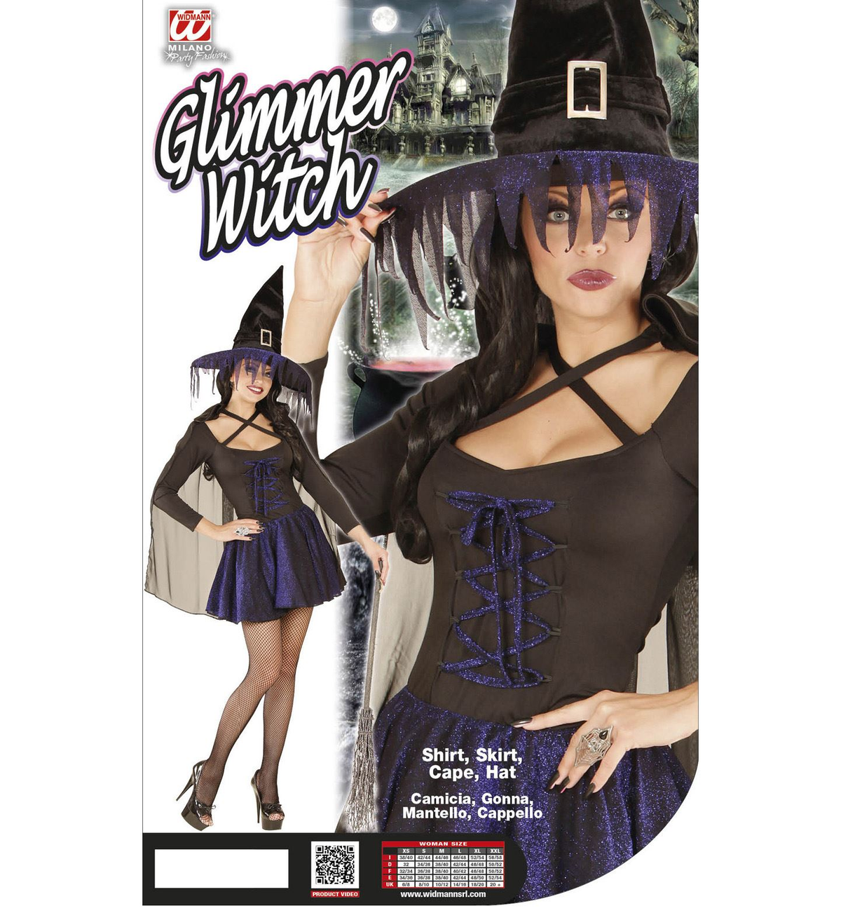Costume Glimmer Witch Travestimento Strega Halloween Carnevale Cosplay - 0236