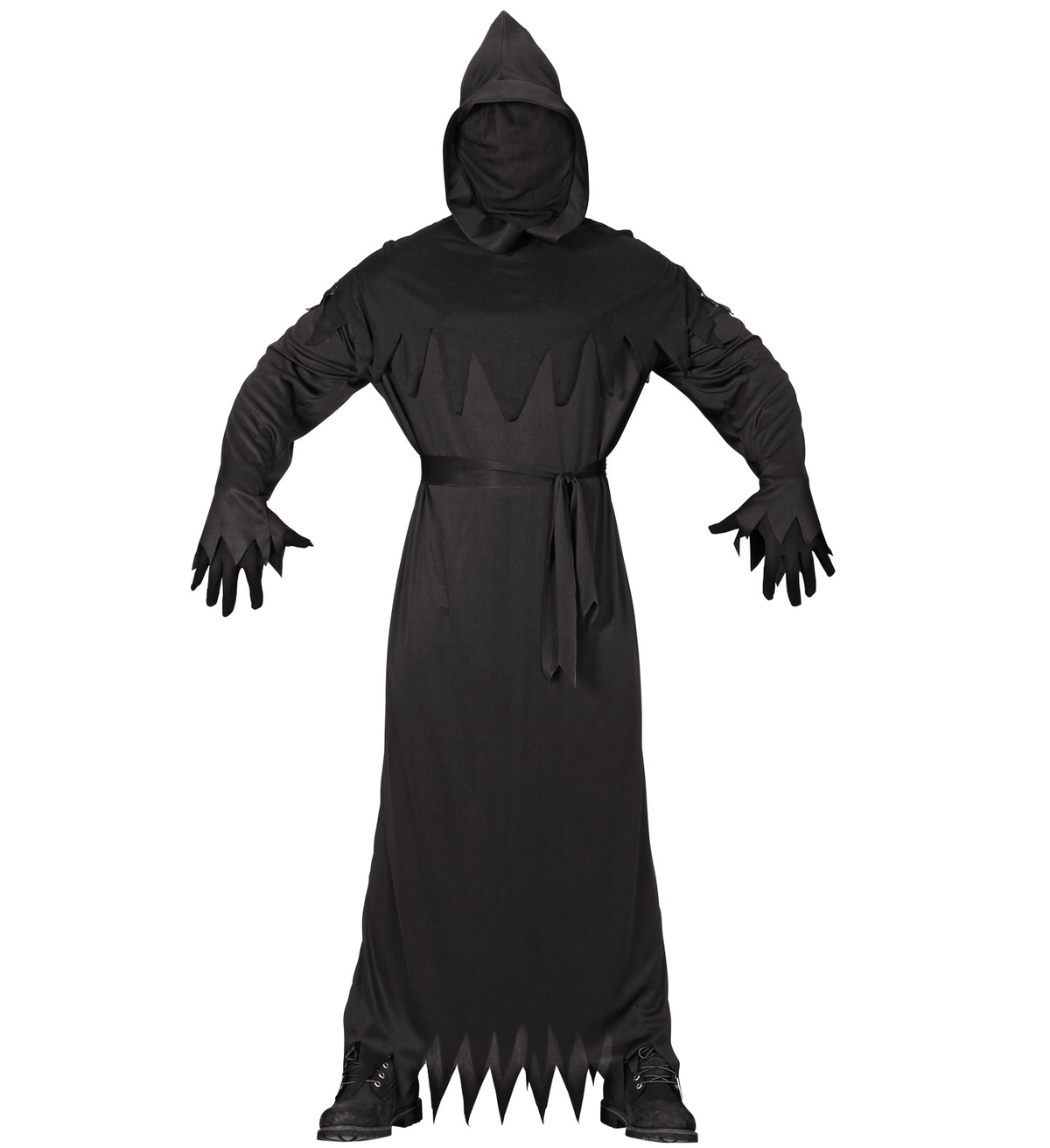 Costume Reaper Tunica con Cappuccio e Maschera Travestimento Mietitotre Halloween Cosplay- 0744