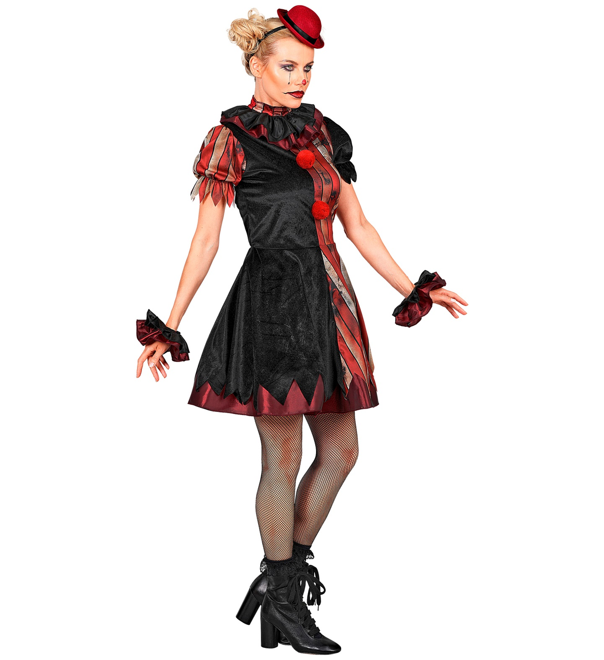 Costume Pagliaccia Malvagia Vestito Travestimento Halloween Carnevale Cosplay - 6093