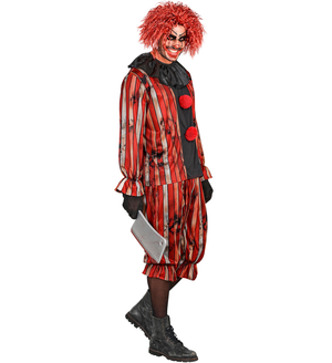 Costume Pagliaccio Malvagio Casacca e Pantaloni Travestimento Halloween Carnevale Cosplay - 6094