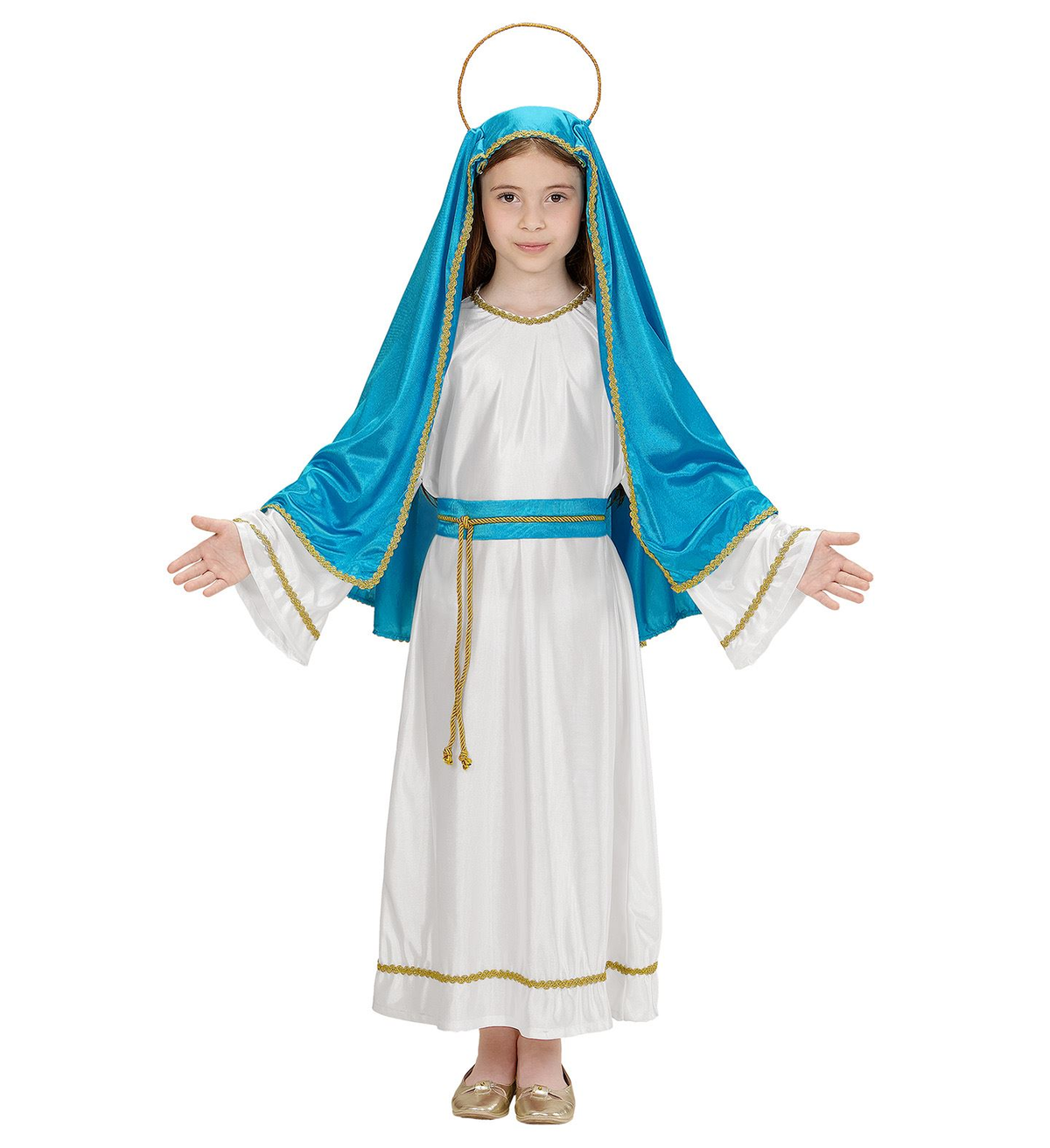Costume Maria Santissima Travestimento Recita Natale Carnevale Cosplay - 0002