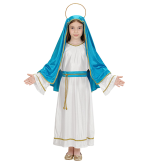 Costume Maria Santissima Travestimento Recita Natale Carnevale Cosplay - 0002