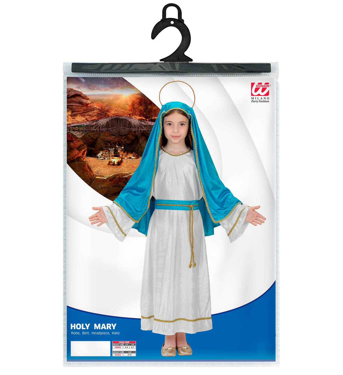 Costume Maria Santissima Travestimento Recita Natale Carnevale Cosplay - 0002