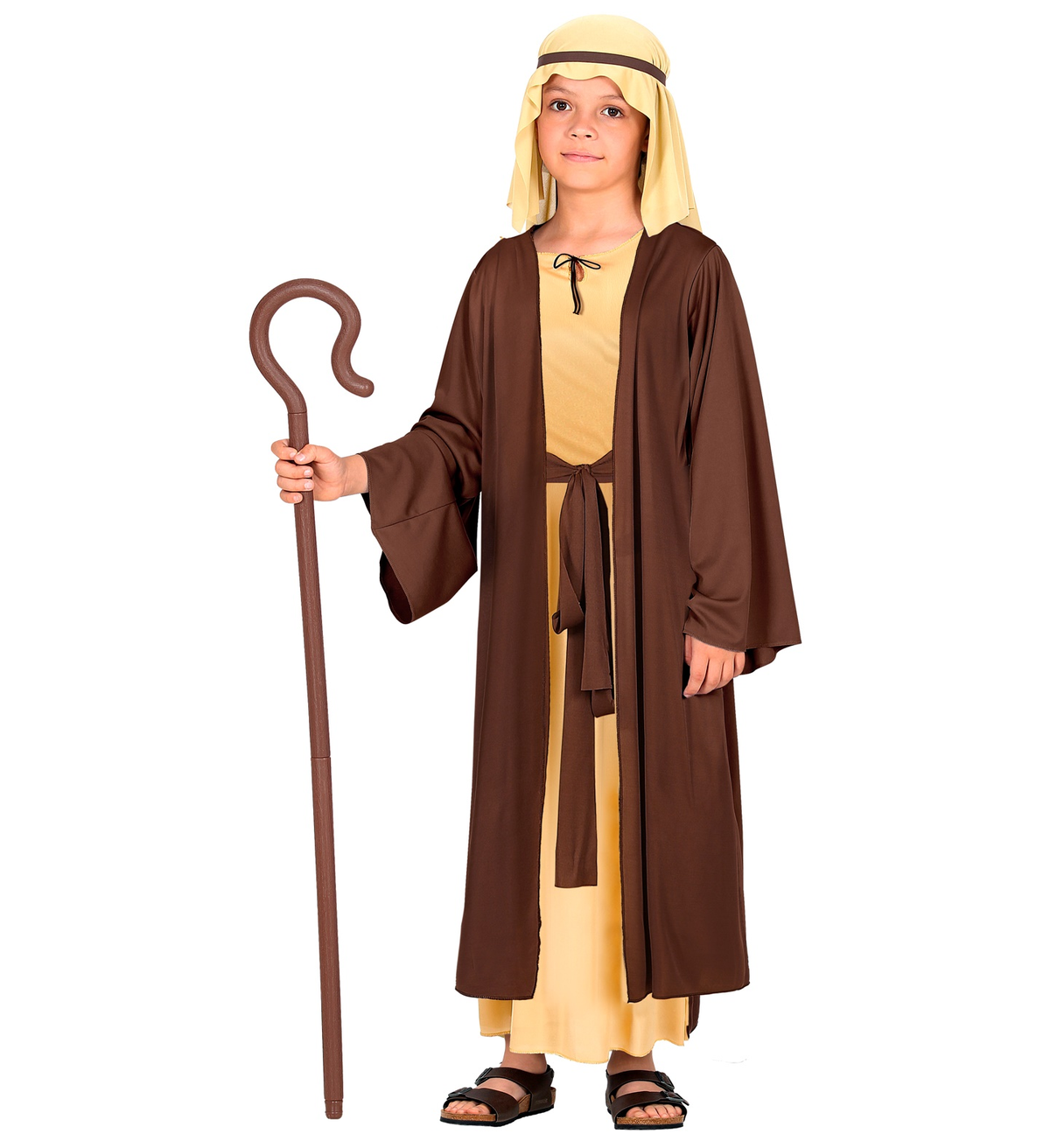 Costume Giuseppe Tunica e Copricapo Travestimento Bambino Recita Natale Carnevale Cosplay - 0294