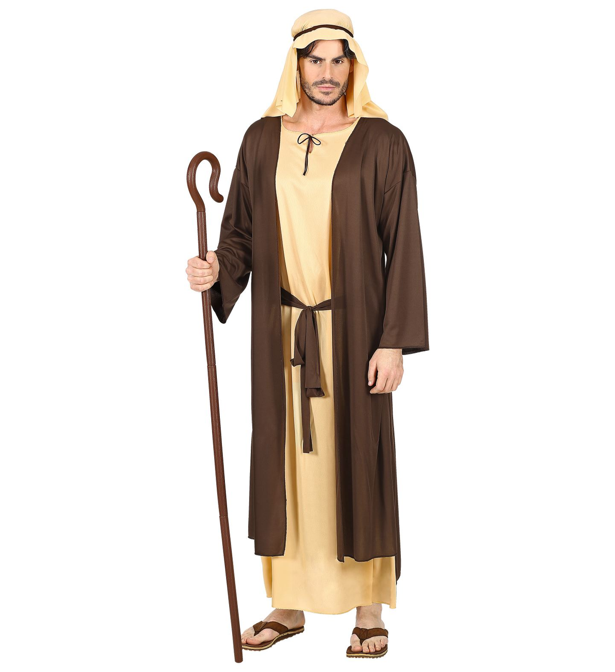 Costume Giuseppe Tunica e Copricapo Travestimento Uomo Recita Natale Carnevale Cosplay - 0294