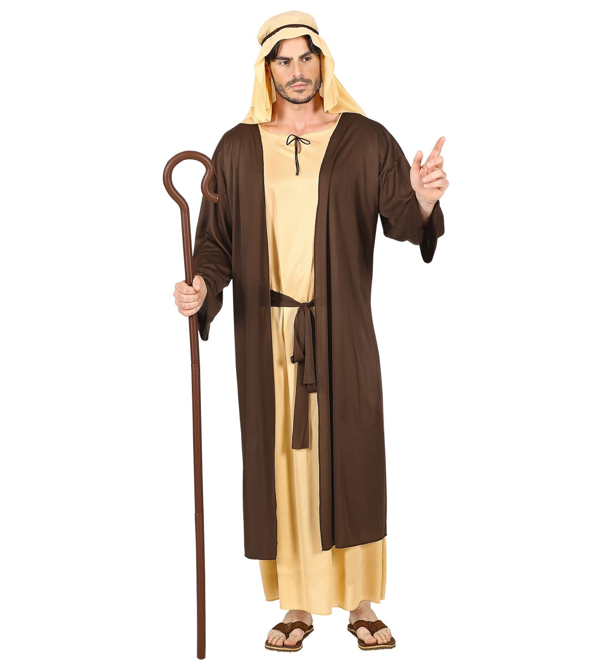 Costume Giuseppe Tunica e Copricapo Travestimento Uomo Recita Natale Carnevale Cosplay - 0294