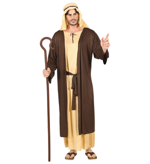 Costume Giuseppe Tunica e Copricapo Travestimento Uomo Recita Natale Carnevale Cosplay - 0294