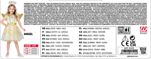 Costume Angelo Vestito Ali Aureola Travestimento Recita Natale Carnevale Cosplay - 2151