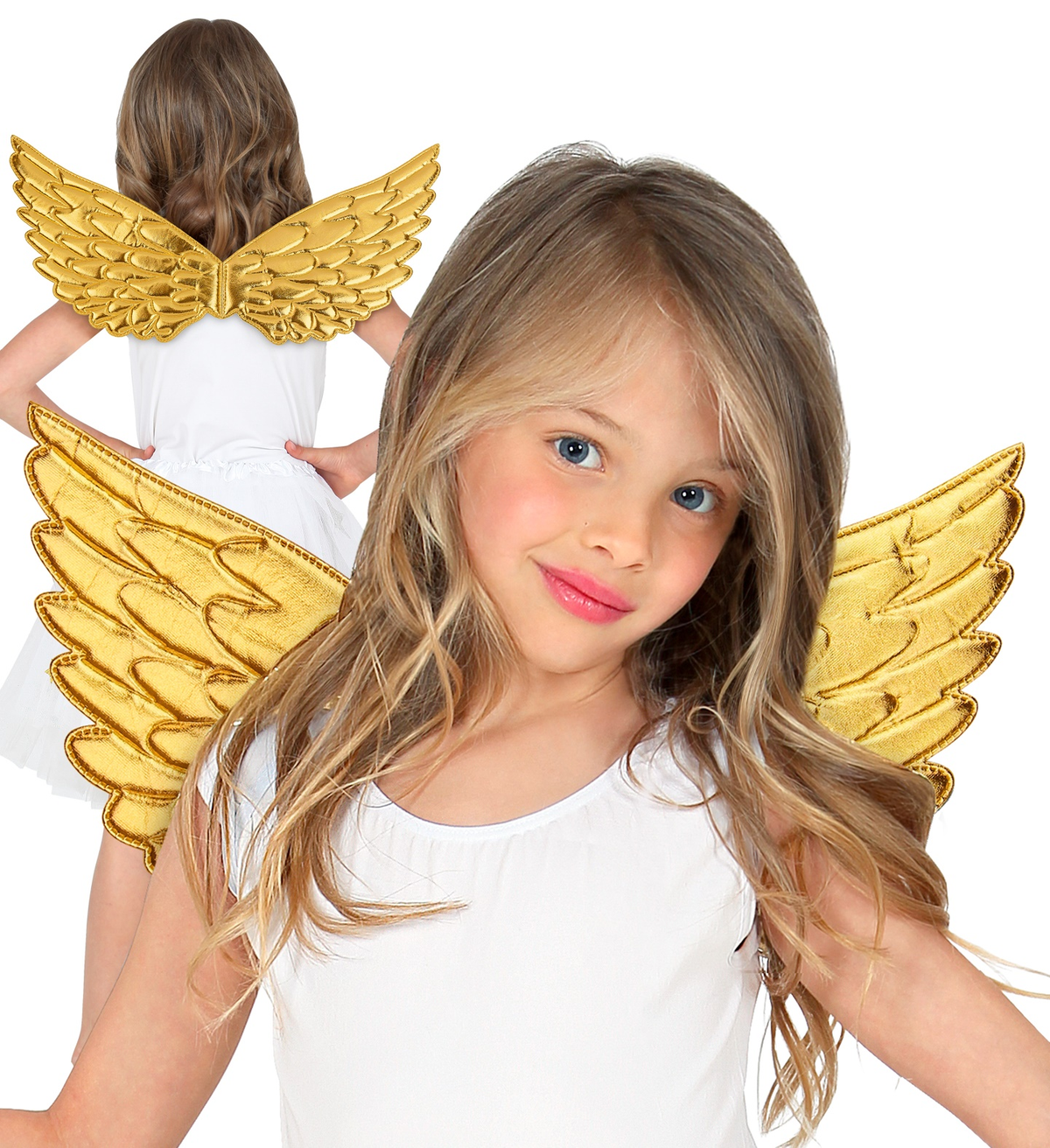Ali in Tessuto Oro 43 X 22 CM Accessori Travestimento Costume Carnevale Natale- 30306