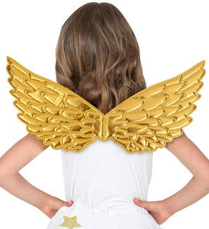 Ali in Tessuto Oro 43 X 22 CM Accessori Travestimento Costume Carnevale Natale- 30306