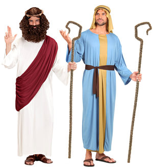 Bastone Pastore Abbattibile 146 CM Accessorio Vestito Travestimento Carnevale Natale - 42228