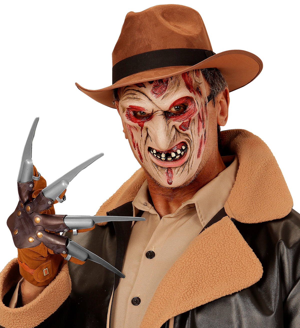 Guanto Horror con Finte Lame Accessorio Travestimento Halloween Cosplay Freddy Krueger - 4636k