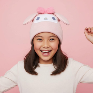 Berretto Invernale My Melody Sanrio con Dettagli 3d Cappello in Morbido Acrilico - 0559