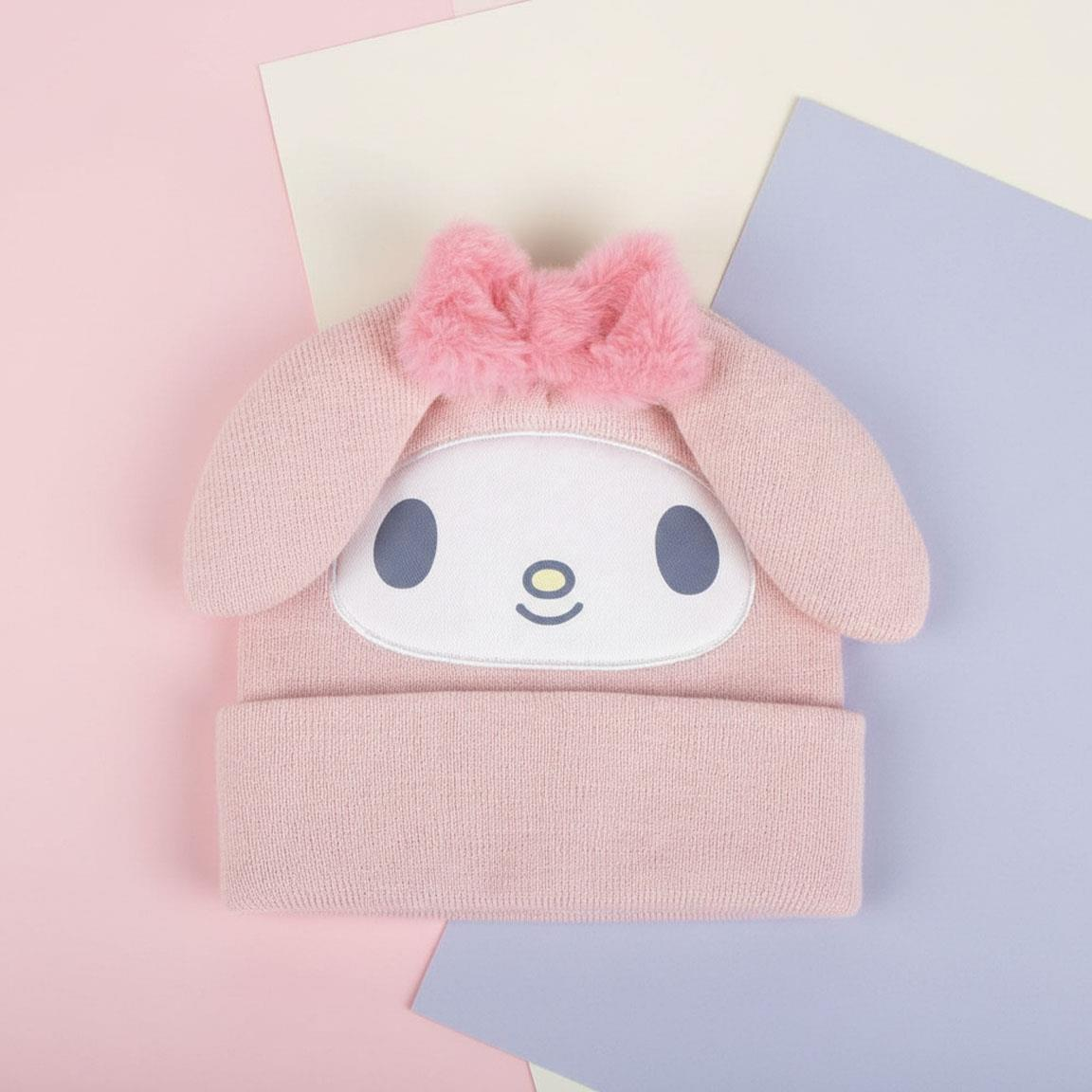 Berretto Invernale My Melody Sanrio con Dettagli 3d Cappello in Morbido Acrilico - 0559