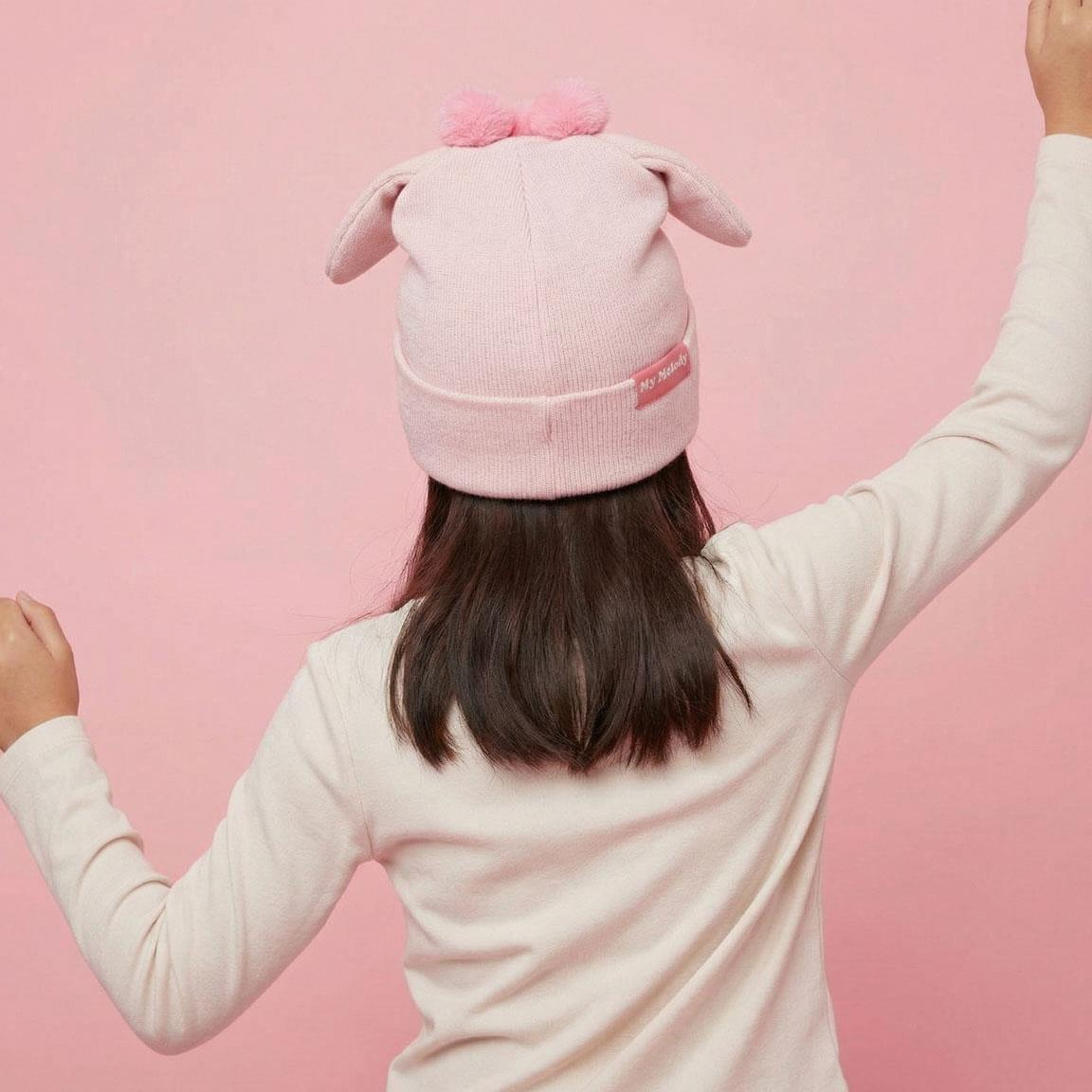 Berretto Invernale My Melody Sanrio con Dettagli 3d Cappello in Morbido Acrilico - 0559