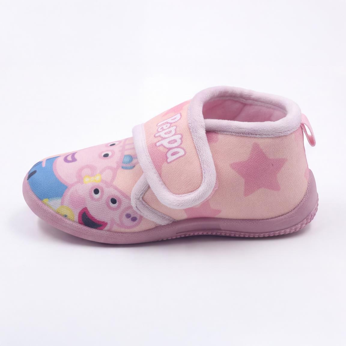 Pantofole Invernali Peppa Pig Scarpetta Stivaletto con Suola Antiscivolo Chiusura a Strappo - 7390