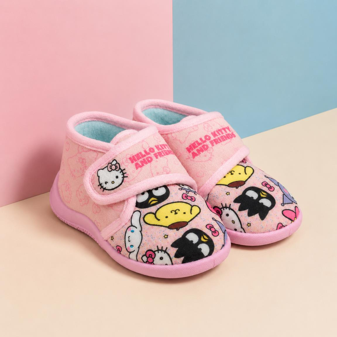 Pantofole Invernali Hello Kitty and Friends Sanrio Scarpetta Stivaletto con Suola Antiscivolo Chiusura a Strappo - 7396