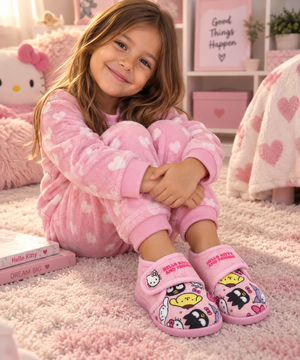 Pantofole Invernali Hello Kitty and Friends Sanrio Scarpetta Stivaletto con Suola Antiscivolo Chiusura a Strappo - 7396