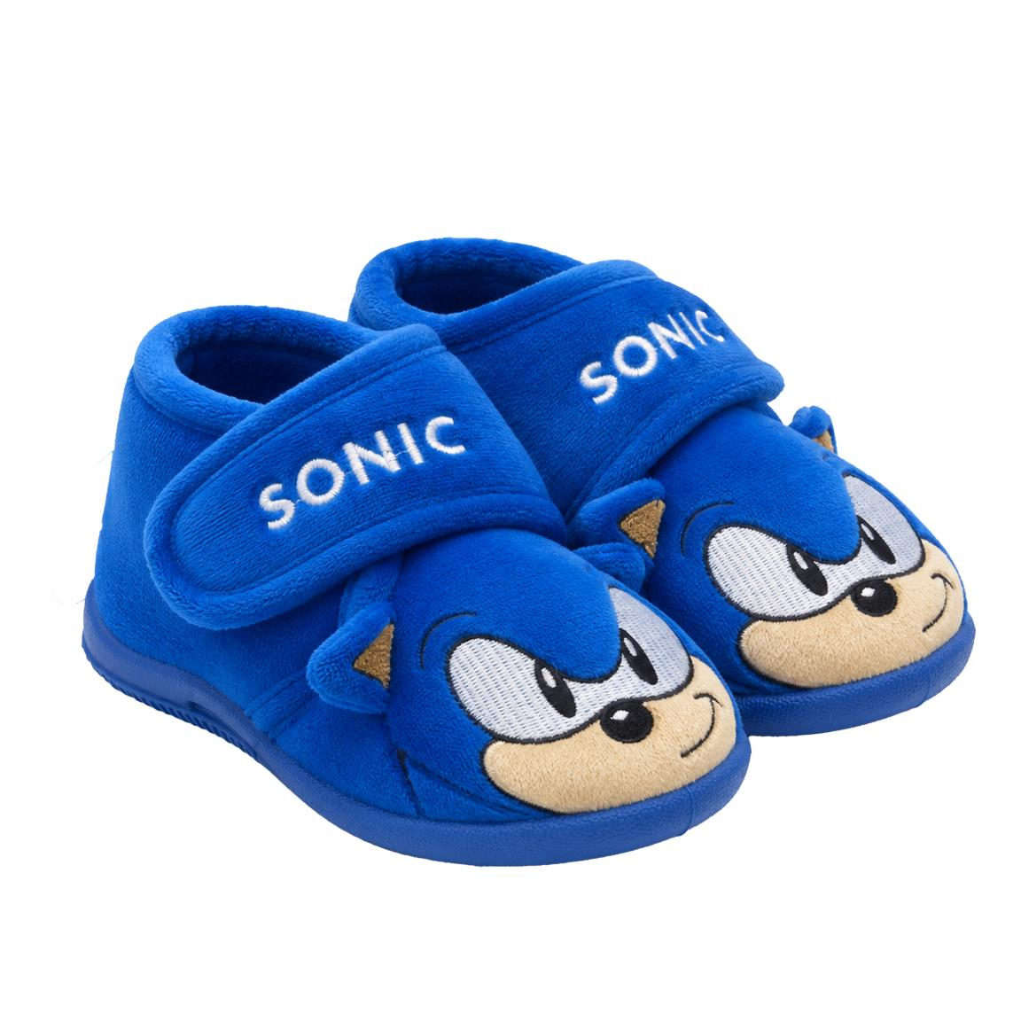 Pantofole Invernali Sonic the Hedgehog Scarpetta 3d Stivaletto con Suola Antiscivolo Chiusura a Strappo - 7402