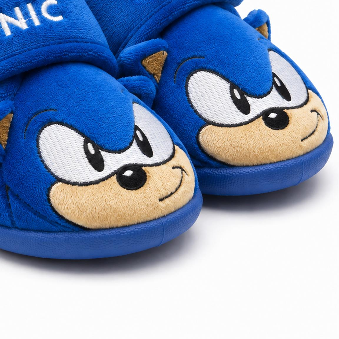 Pantofole Invernali Sonic the Hedgehog Scarpetta 3d Stivaletto con Suola Antiscivolo Chiusura a Strappo - 7402
