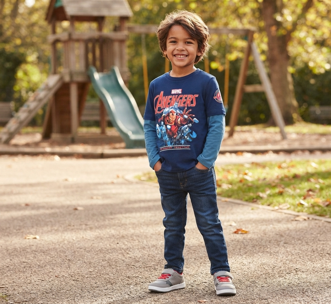 T-Shirt M.l. Avengers MARVEL Maglia per Bambini 4/10 Anni - Zh10116